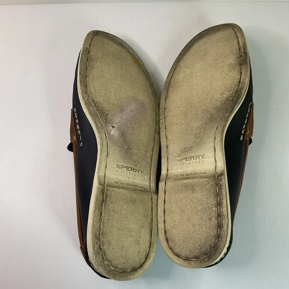 Sperry Top-Sider Men’s Loafers Leather Upper Blue Brown Slip-On Casual 11.5